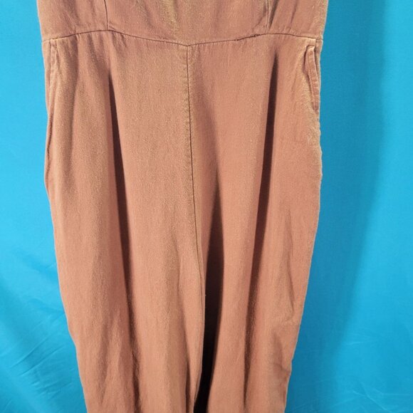 Old Navy Womens S-Tall Rust Jumpsuit With Adjustable Straps Relaxed Fit - Picture 3 of 10